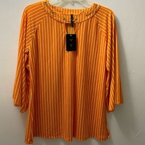 NEW Orange blouse with stripes